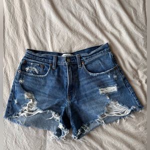 Abercrombie and Fitch Curve Love Ripped Shorts